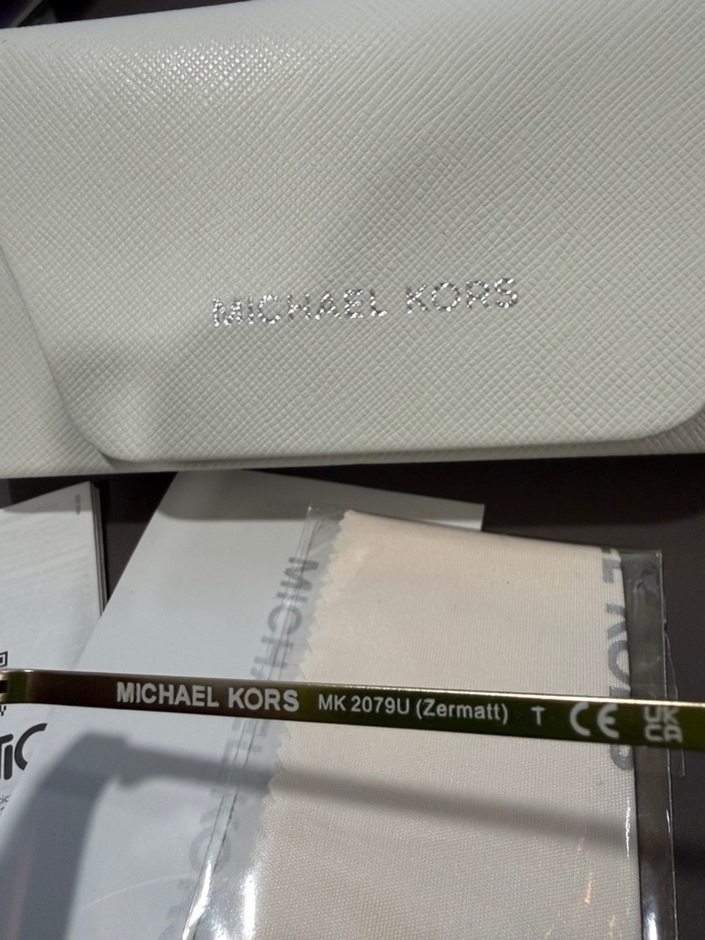Michael Kors MK2079U (Zermatt) Sunglasses with White Case, NEW. - Picture 5 of 6